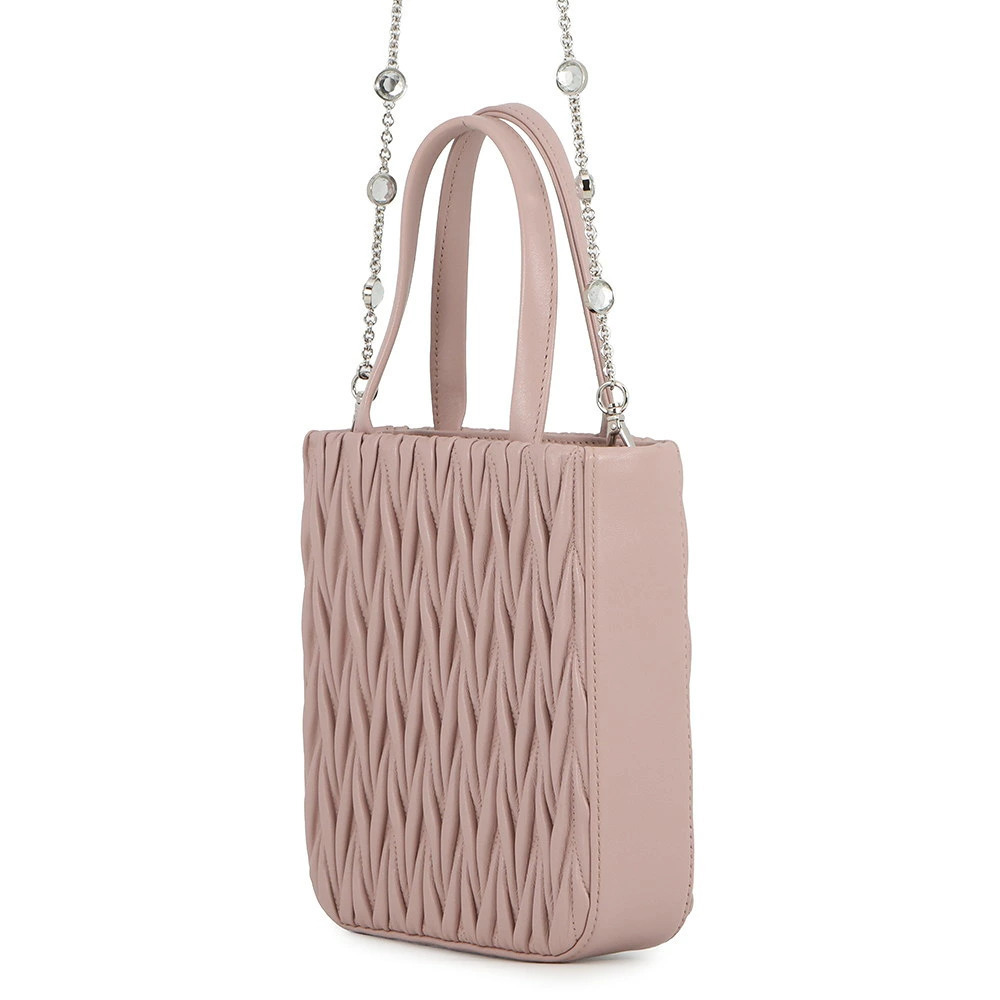Miu Miu Handbag Chain Leather Bag Shoulder Matelasse Black